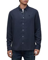 AllSaints - Laguna Relaxed Fit Long Sleeve Button-up Shirt - Lyst