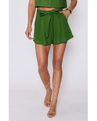 Vici Collection - Natalie Tie Waist Shorts - Lyst