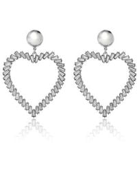 BCBGMAXAZRIA - Eneration-Tone Heart Hoop Earrings - Lyst