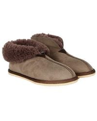 Celtic & Co. - Ladies' Shearling Bootee Slippers - Lyst