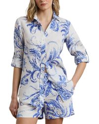 Ralph Lauren - Paisley Relaxed Fit Linen Button-Up Shirt - Lyst