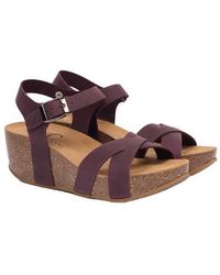 Celtic & Co. - Crossover Wedge Sandal - Lyst