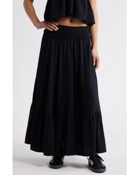 BP. - Cotton Gauze Tiered Maxi Skirt - Lyst