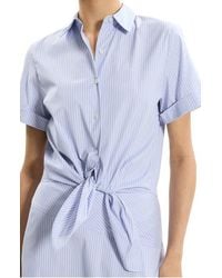 Theory - Front Tie Button-Up Shirt - Lyst
