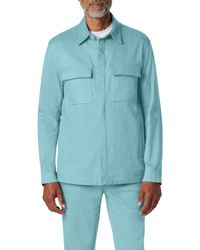 Bugatchi - Linen & Cotton Button-up Shirt Jacket - Lyst