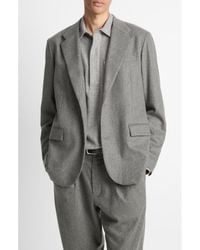 Vince - Heathered Wool Blend Flannel Suit Jacket - Lyst