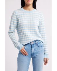 Caslon - Stripe Crewneck Rib Sweater - Lyst