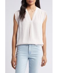 Vince Camuto - Beaded Cap Sleeve Top - Lyst