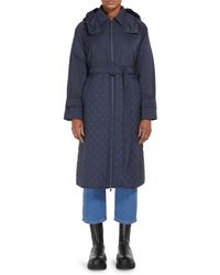 Weekend by Maxmara - Olga Water Resistant Mixed Media Coat With Removable Hood - Lyst