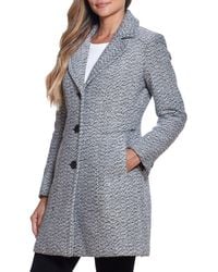 Gallery - Long Coat In Black White At Nordstrom Rack - Lyst