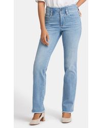 NYDJ - Marilyn Hollywood Frayed High Waist Straight Leg Jeans - Lyst