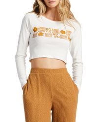 Billabong - Be The Light Crop Cotton Jersey Graphic T-shirt - Lyst