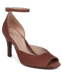 Naturalizer - Asha Ankle Strap Peep Toe Pump - Lyst