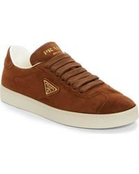 Prada - Lane Triangle Logo Low Top Sneaker - Lyst