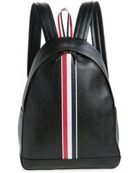 Thom Browne - Rwb Stripe Pebbled Leather Backpack - Lyst