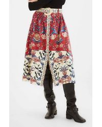 FARM Rio - Winter Breeze Mixed Print Cotton Skirt - Lyst