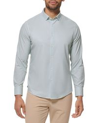 Mizzen+Main - Mizzen+main Leeward Geometric Print Stretch Performance Button-up Shirt - Lyst