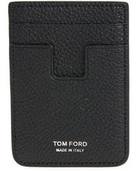 Tom Ford - Soft Grain Magsafe Leather Card Case - Lyst