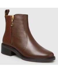 Manuela - Lili Side Zip Bootie - Lyst