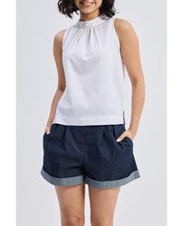 REISTOR - High-Neck Top With Gathers - Lyst