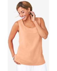 Jessica London - Stretch Cotton Boatneck Tunic - Lyst