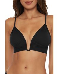 Becca - Colorcode U-wire Shirred Bikini Top - Lyst