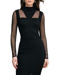 MARCELLA - Amelia Ponte & Mesh Top - Lyst
