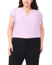 Halogen® - Flutter Sleeve Top - Lyst
