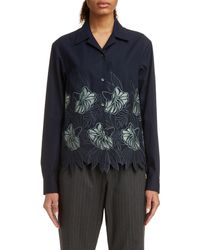 Dries Van Noten Copine Embroidered Shirt - Blue