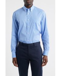 Eagle - Regular Fit Gingham Check Cotton Button-Down Oxford Shirt - Lyst