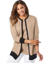 Jessica London - Fine Gauge Cardigan - Lyst