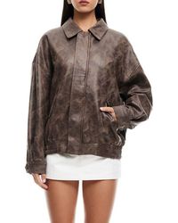Lioness - Kenny Faux Leather Bomber Jacket - Lyst