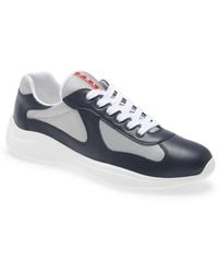 Prada - America's Cup Patent Leather & Technical Fabric Sneakers - Lyst