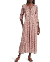 Xirena - Xírena Tabitha Print Long Sleeve Cotton Maxi Dress - Lyst