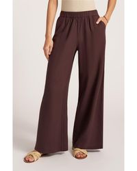 Matty M - Seraphine Wide Leg Linen Blend Pants - Lyst