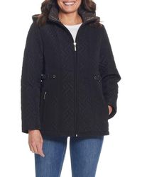 Gallery - Quilted Jacket With Removable Hood - Lyst