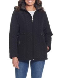 Gallery - Quilted Jacket With Removable Hood - Lyst