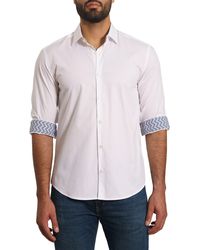 Jared Lang - Trim Fit Solid Cotton Button-up Shirt - Lyst