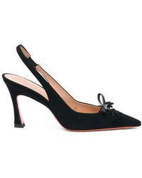 Santoni - Suede High-Heel Slingback - Lyst