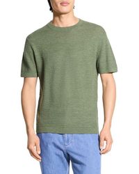 Theory - Kolben Short Sleeve Linen & Cotton Blend Crewneck Sweater - Lyst