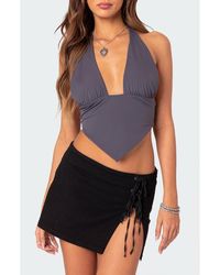 Edikted - Open Back Triangle Halter Top - Lyst
