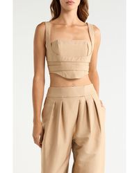 AFRM - Kendra Layered Crop Bustier Top - Lyst