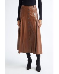 Cinq À Sept - Veena Faux Leather Skirt - Lyst
