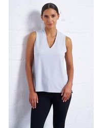Franne Golde - Luxe Stretch V-Neck Sleeveless Shell - Lyst