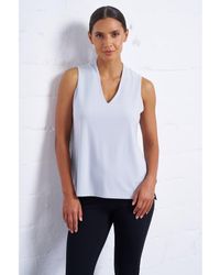 Franne Golde - Luxe Stretch V-Neck Sleeveless Shell - Lyst