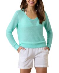 Tommy Bahama - Cedar V-neck Linen Sweater - Lyst