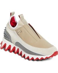 Christian Louboutin - Sharkyloub Spikes Slip-On Sneaker - Lyst