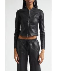 DIESEL - De-Gary-D Jogg Coated Denim Crop Jacket - Lyst