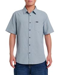 Quiksilver - Oxford Stripe Classic Short Sleeve Button-Up Shirt - Lyst