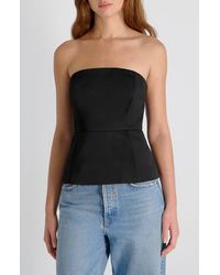 French Connection - York Strapless Peplum Top - Lyst